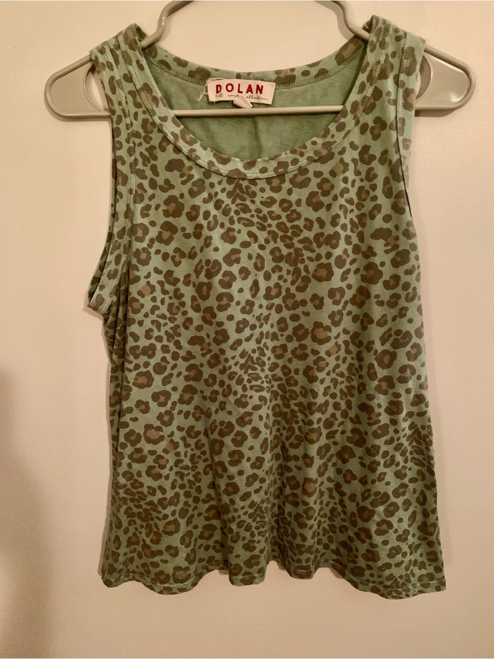 Anthropologie Dolan Left Coast Leopard-Print Sleeveless Tank Top size Small